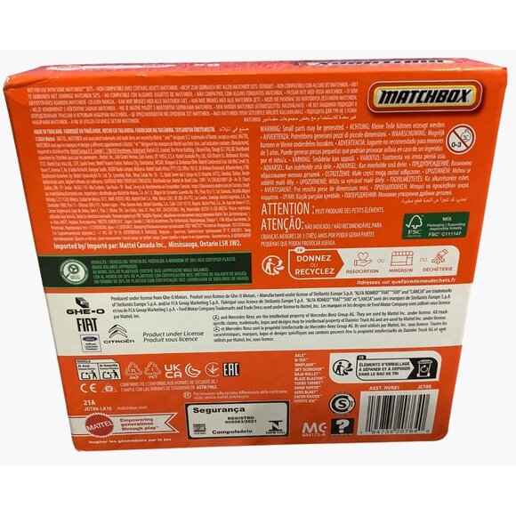 Matchbox 8-Car Set Exclusive Vehicles Die-Cast Fiat Ford Citroen Mercedes Benz - Picture 5 of 5